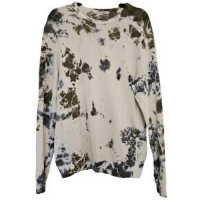 Cotton Citizen Los Angeles Crewneck Blue Green Cream Tie Dye Sweatshirt Sz M